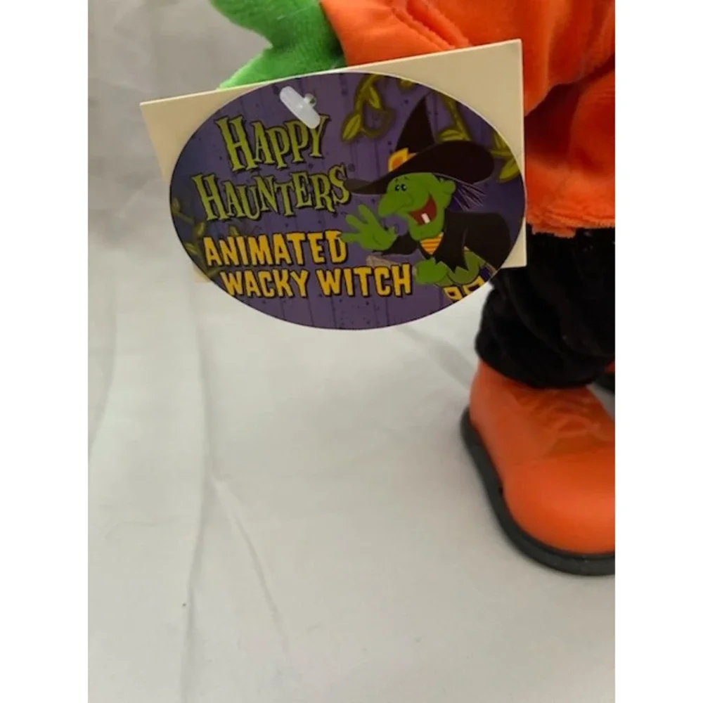 Vintage 1990s Happy Haunters Animated Wacky Witch Laughing Dancing Plush Toy